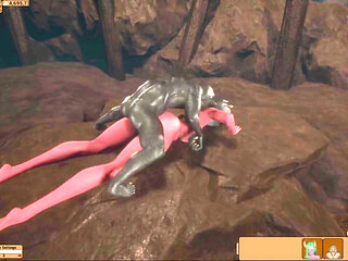 sexy futa fucked and bred by cave goblins