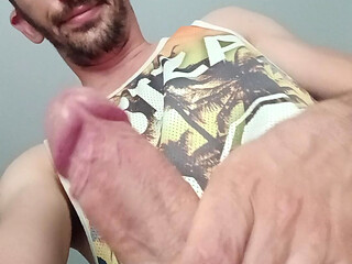 Young guy cumshots with his big