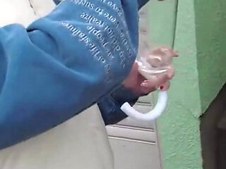 Wet-mark Wander as She Leaves a Shimmering Naughty Trail Wherever She Bares Herself 1/3