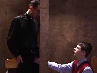 priest will absorb all his sins if the boy sucks his cock