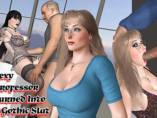 Sexy and Innocent Professor Fucked by an Old Man's Cock and Turned Into His Personal Slut