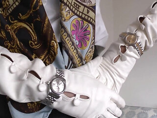 Various Luxury Watches and Long White Leather Gloves, JOI, Lady Victoria Valente