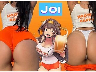 Hooters Girl Cosplay Giving The Hottest Joi Jerk Off Instructions Wearing Tight Yoga Shorts