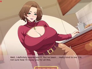 Fucked the MILF Neighbor While Her Husband Is Not Home, She Cheated on Her Husband with a Huge Cock - MILF Neighbor 01