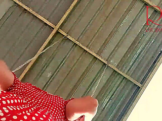 Depraved Housewife Swinging No Panties Close up