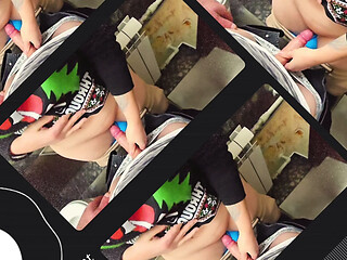 Stranger again cum in my panties in Restaurants toilet