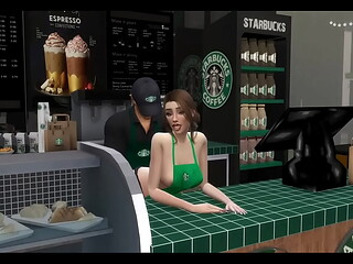 Cute Starbucks Employee Banged SIMS SEX (Nessastarxxx)
