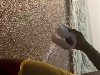 Having fun on the beach of cotonou