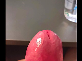 Closeup of my cock head
