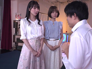 Female Announcer Whispering Lewd Words Harem, Reverse 3some Creampie Program Part 3