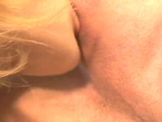 Blonde milf anal penetrated in the pool table cum in mouth