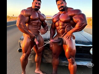 Machos vergones en el desierto