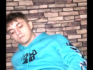 french boy with a pretty face jerks off