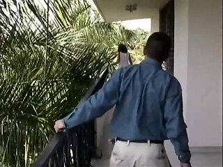 Hairy pussy licking fucking in dogging position...cum in mouth