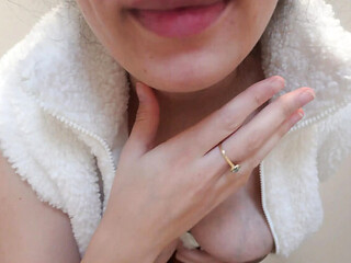 Pregnant Indian Stepsister in White Medical Gloves Farts in Toilet and Shows Her Big Tits