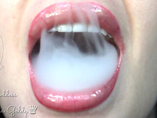 Cum to my big glossy seduction and big hookah smoke!