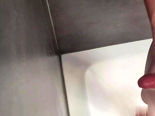 Jerk Off Cumshot in Bathroom