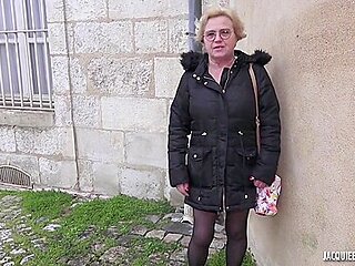 French Old Slut Finally Gets Fucked By Two Young Hungs