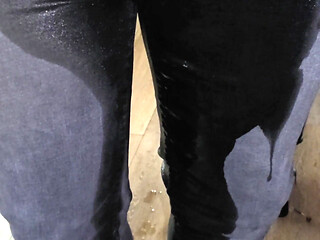 Black jeans flooding