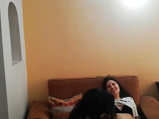 ScarlettandC Finger and Lick Big-Butt Friend While Husband Works