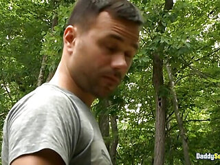 DaddysexFiles: Conner Habib kneels and sucks his stepdad Allen Silvers veiny cock