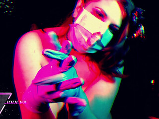 Surgical Mask and Glove Cock Tease