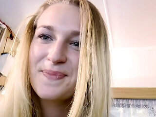 Scarlett Scott Hot Blonde Sucks Stranger's Giant Cock and Gets Filled