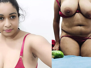 College Girl Stepdaddy Roleplay sex with big cucumber in Pussy