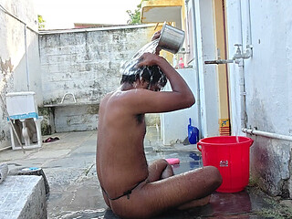 XHard - Outside Bathing Video Kumbha Manoj Kumar