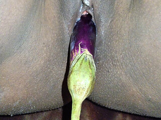 Stepsister Home Alone Masturbating Brinjal Cumout