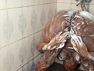 Masturbating Her Pussy in the Bathing Room