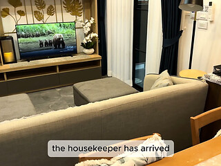 Young student turns into horny housekeeper