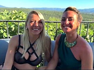 Pam and Ashley get naughty in French threesome