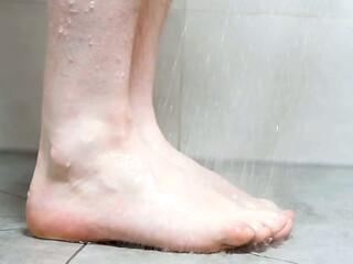 Cleaning My Feet In The Shower