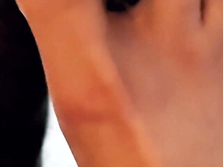 Tattooed Masked Foot Slave Licks & Sucks My Long White Toes - I Cum Hard From Foot Worship