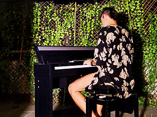 Dani Tries to Play a Song with the Piano