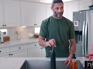 Busty Housewife Violet Voss Teases Until She Gets Her Juicy Nipples Sucked & Properly Soaked in Cum