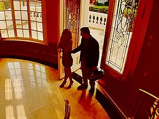 Blonde slut sucked and fucked with a rich and big cock