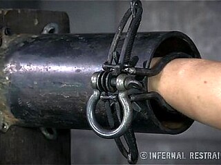 Busty MILF gets bound and humiliated in device bondage