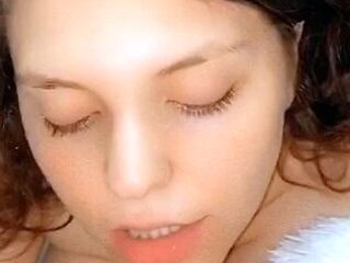 Wet and messy amateur blowjob and handjob