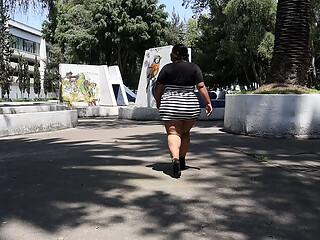 Caminata en el parque vestido rayas