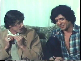 Vintage porno threesome with slut getting banged and creamed by two guys