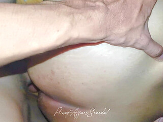 Filipina's Tight Pussy Stretched by Huge Cock, Cum Insid