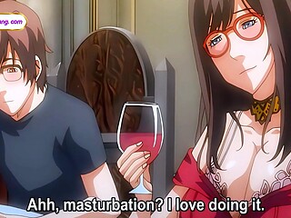 Maid queen works nerd cock and drinks hot semen in POV view