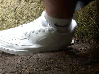 My Nike White Shoes and Socks