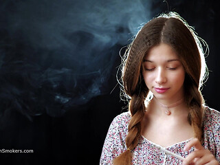 Sexy Russian Girl Smoking Cigarette Slow Tease
