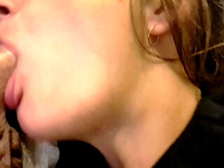 Friend cums in my mouth