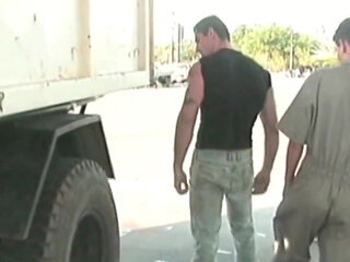 Straight boy under the shower at the sport