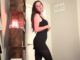 Trying on Some Sexy Stockings and Cumming Hard!