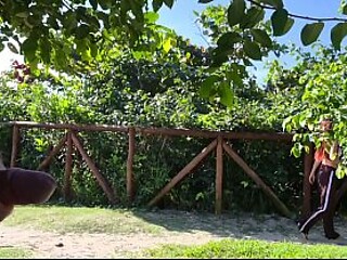 Risque BJ in the park makes her scream with pleasure